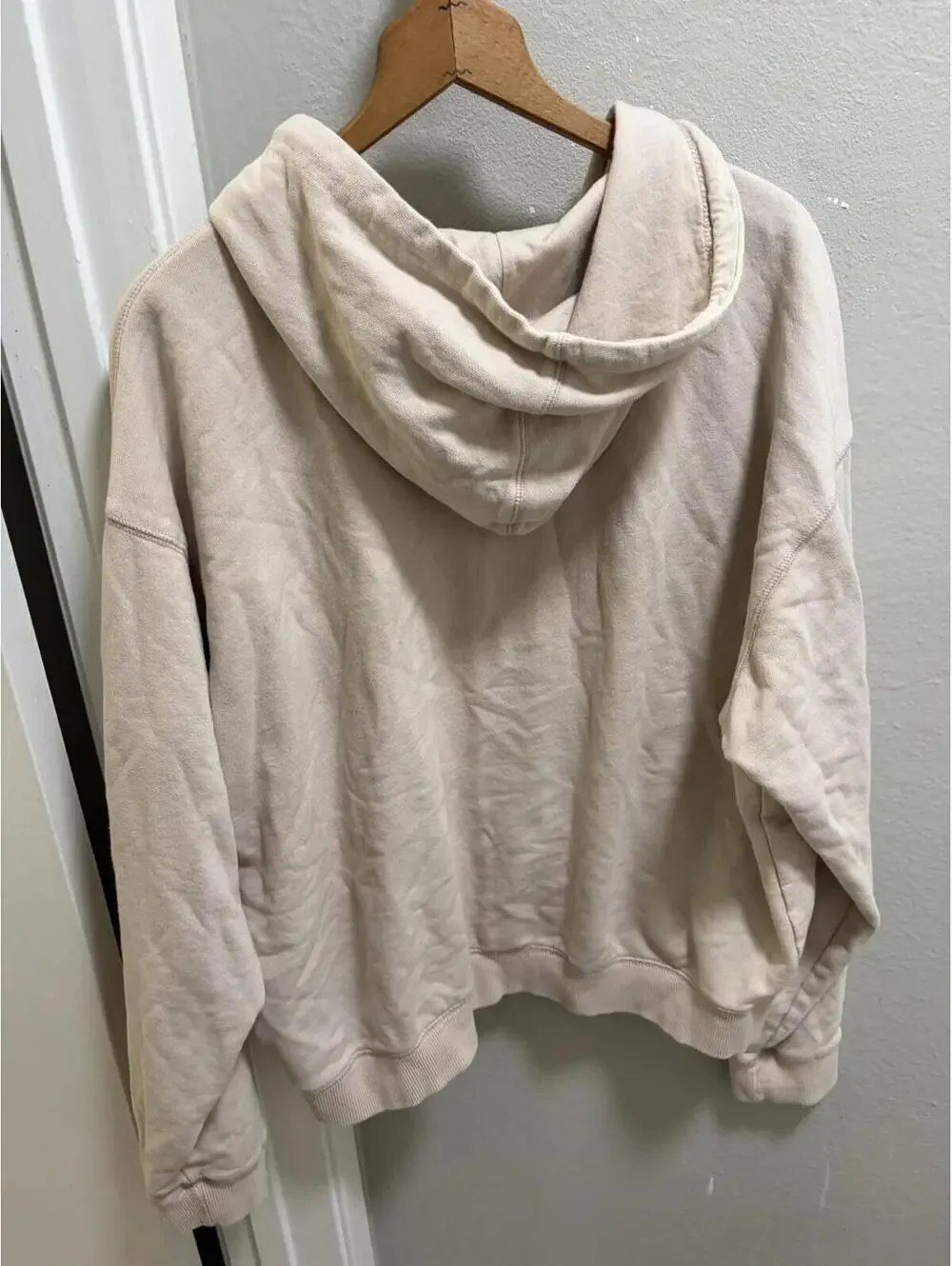 BDG Urban Outfitters Hooded Zip Up Hoodie Sz L Beige